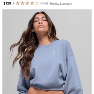 Alo Cropped cropped accolade Sweatshirt in winter frost